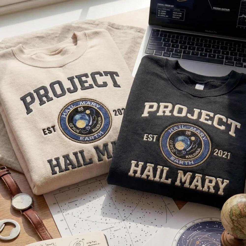 Embroidered Project Hail Mary Shirt, Amaze Rocky Inspired